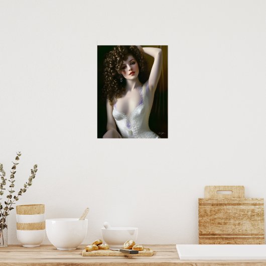 Poster van het Lingerie Model (Keuken)
