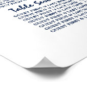 Poster van het marineschema Navy Blue Tandem Bike  (Hoek)