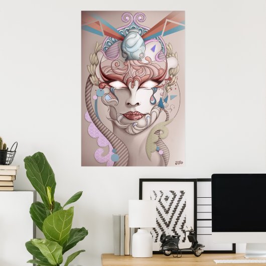 Poster van het Masker van Pandora (Thuiskantoor)