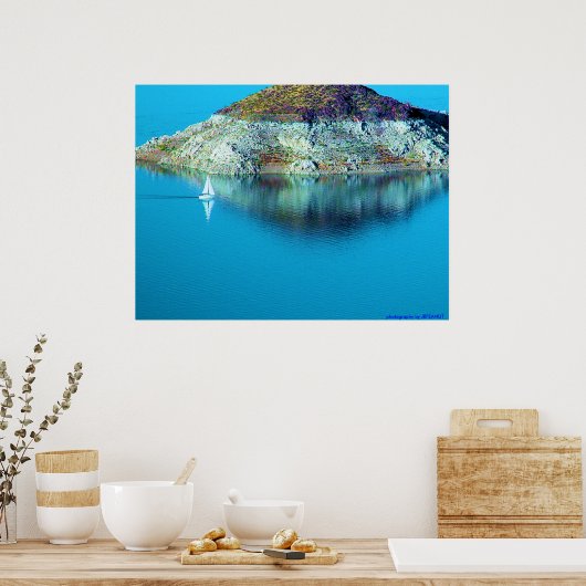 Poster van het meer (Keuken)