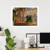 Poster van het meer (Thuiskantoor)