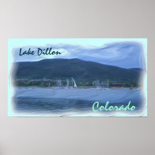 Poster van het meer Dillon Colorado