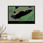 Poster van het meer Erie Satellite (Keuken)