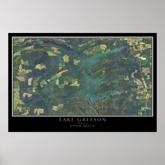 Poster van het meer Greeson Arkansas (Voorkant)