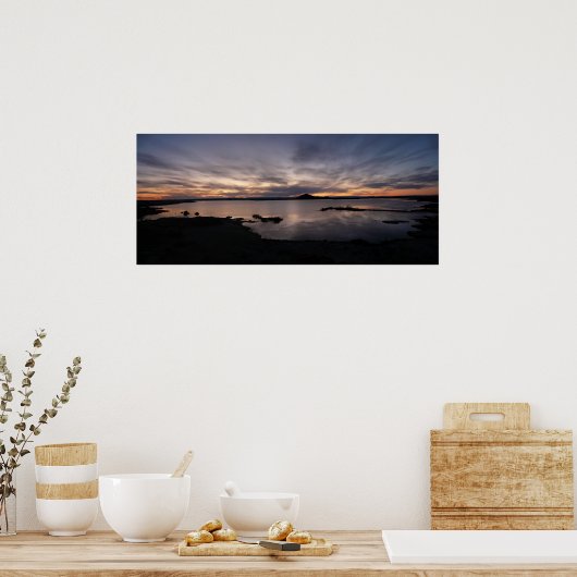 Poster van het meer Myvatn (Keuken)