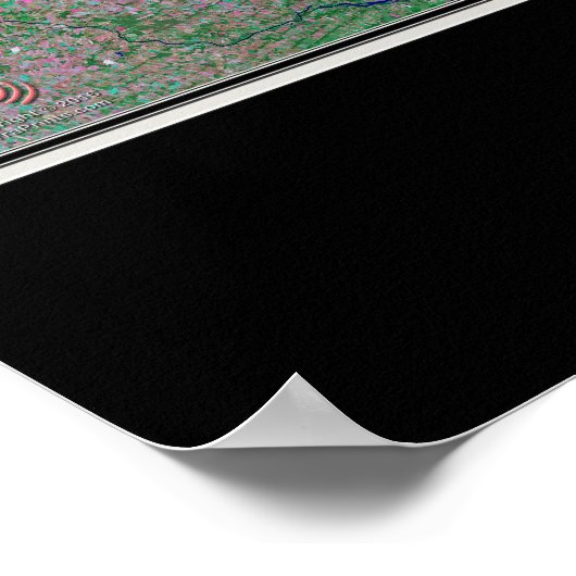 Poster van het meer Ontario Satellite (Hoek)