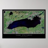 Poster van het meer Ontario Satellite (Voorkant)