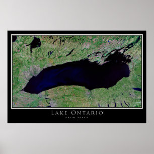 Poster van het meer Ontario Satellite