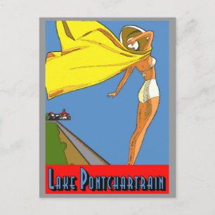 Poster van het meer Pontchartrein Briefkaart