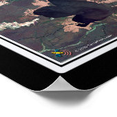 Poster van het meer van Pontchartrain Louisiana (Hoek)