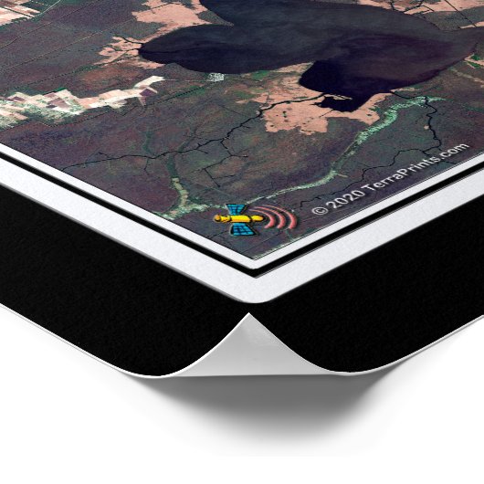 Poster van het meer van Pontchartrain Louisiana (Hoek)