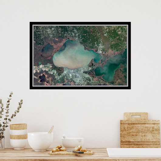 Poster van het meer van Pontchartrain Louisiana (Keuken)