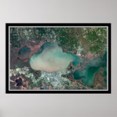 Poster van het meer van Pontchartrain Louisiana (Voorkant)