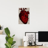 Poster van het menselijk hart (Thuiskantoor)