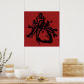 Poster van het menselijk hart (Keuken)