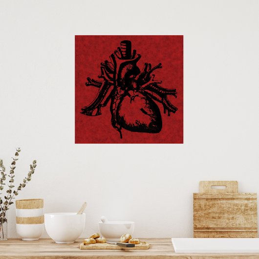 Poster van het menselijk hart (Keuken)