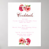 Poster van het menu Tropisch Floral Drink (Voorkant)