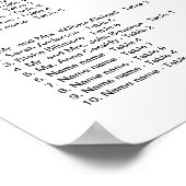 Poster van het monogrammed- van de bosgrafie (Hoek)