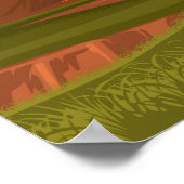 Poster van het nationaal park Badlands Vintage Tra (Hoek)