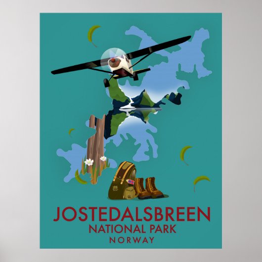 Poster van het Nationaal Park Jostedalsbreen (Voorkant)
