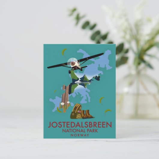 Poster van het Nationaal Park Jostedalsbreen Briefkaart (Staand voorkant)
