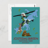Poster van het Nationaal Park Jostedalsbreen Briefkaart (Voorkant / Achterkant)