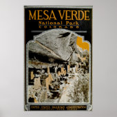 Poster van het nationaal park Mesa Verde (1919) (Voorkant)