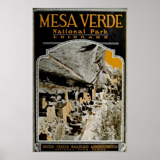 Poster van het nationaal park Mesa Verde (1919) (Voorkant)