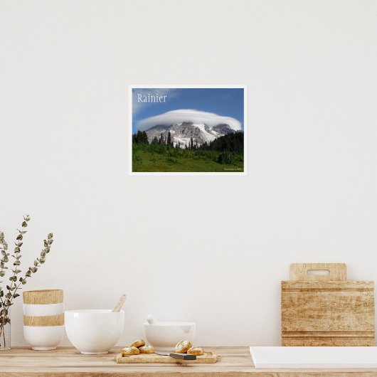 Poster van het Nationaal Park Mount Rainier (Keuken)