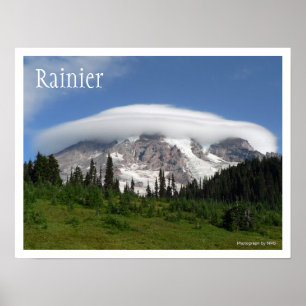 Poster van het Nationaal Park Mount Rainier
