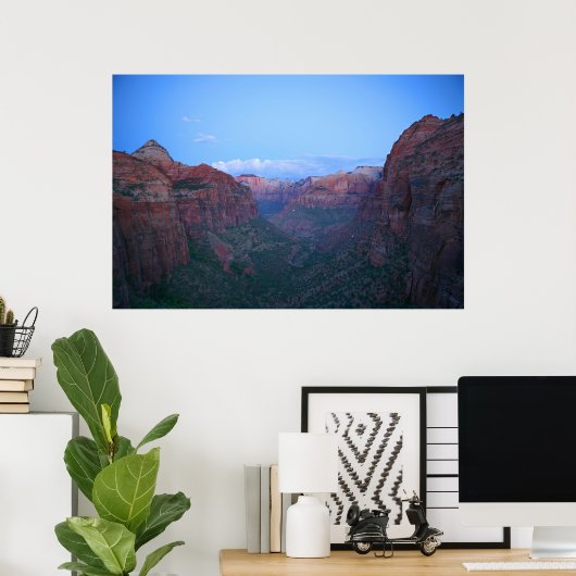 poster van het nationaal park zion (Thuiskantoor)
