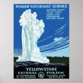 Poster van het nationale park van Yellowstone (Voorkant)
