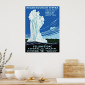 Poster van het nationale park van Yellowstone (Keuken)