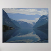 Poster van het Noorse gletsjerlandschap (Voorkant)