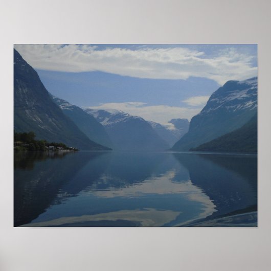 Poster van het Noorse gletsjerlandschap (Voorkant)