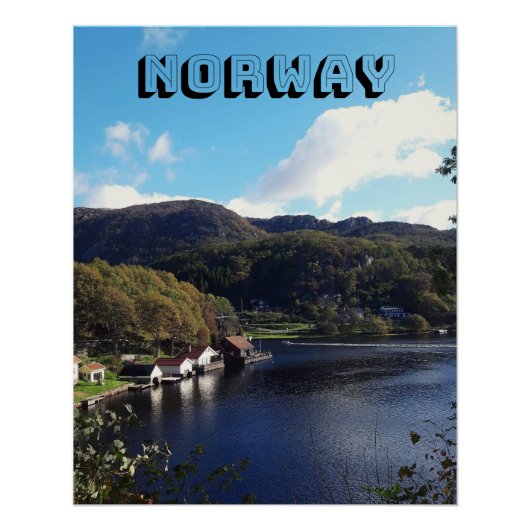 Poster van het Noorse landschap (Voorkant)