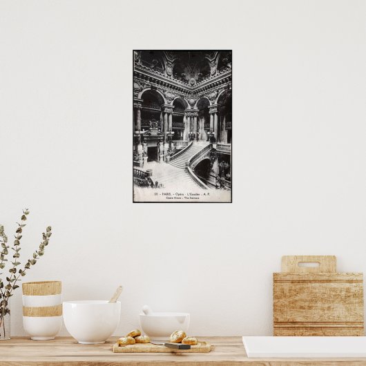  Poster van het Opera House Staircase te Parijs (Keuken)