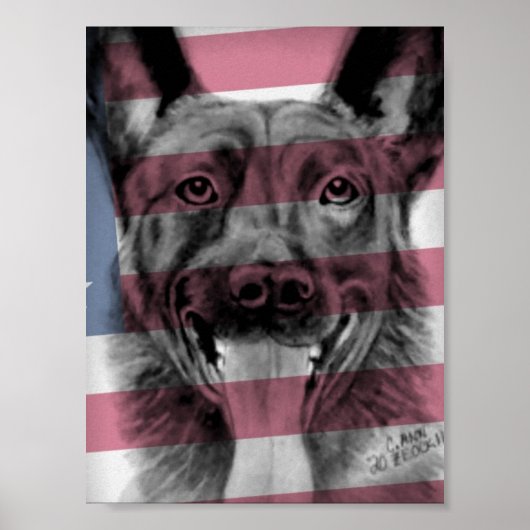 Poster van het originele kunstwerk van K9 Dutch Sh (Voorkant)