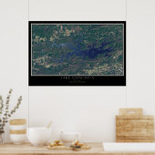Poster van het Ouachita Arkansas-satellietmeer (Keuken)