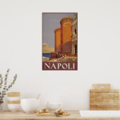 Poster van het oud-reisjaar Napoli (Napels) (Keuken)