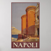 Poster van het oud-reisjaar Napoli (Napels) (Voorkant)