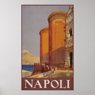 Poster van het oud-reisjaar Napoli (Napels)