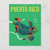 poster van het oud - reisjaar van puerto rico briefkaart (Voorkant)