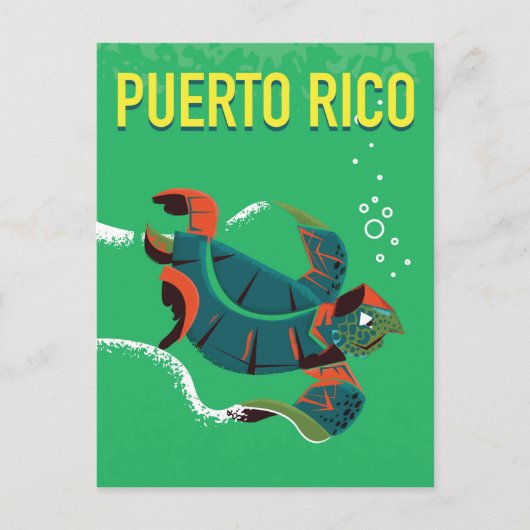poster van het oud - reisjaar van puerto rico briefkaart (Voorkant)