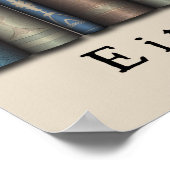 Poster van het oude boekenboekje van de Lover Hora (Hoek)