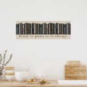 Poster van het oude boekenboekje van de Lover Hora (Keuken)