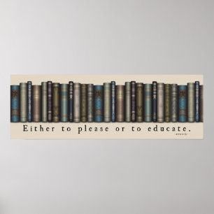 Poster van het oude boekenboekje van de Lover Hora