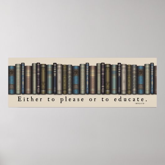 Poster van het oude boekenboekje van de Lover Hora (Voorkant)