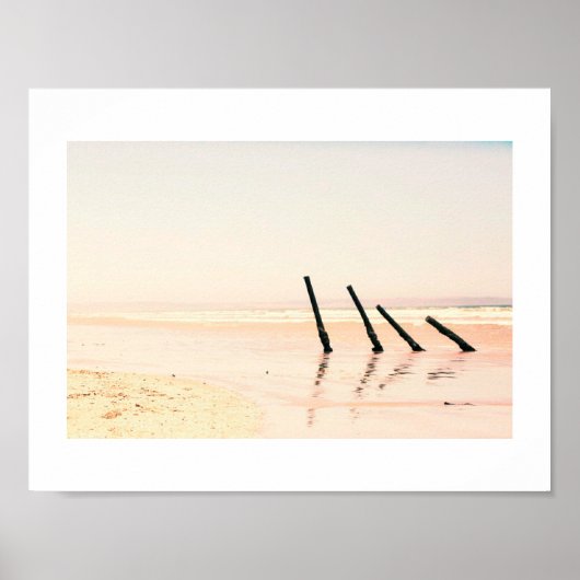 Poster van het oude havenbekken van het Zee van de (Voorkant)