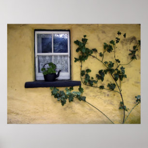 poster van het oude ierse raam